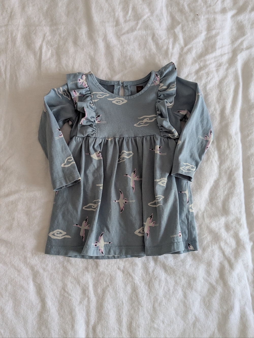 TEA Collection Bird Print Cotton Baby Girl Dress